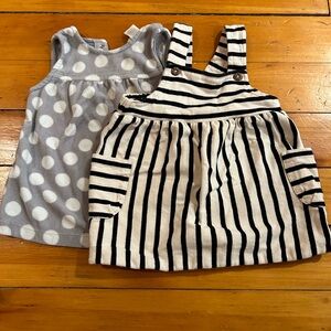 Set of two super cute dresses/jumpers 6-12 months